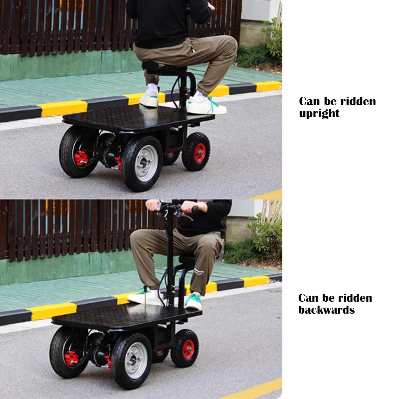 750kg Heavy Duty Platform Trolley Cart Flatbed Cargo Foldable Portable
