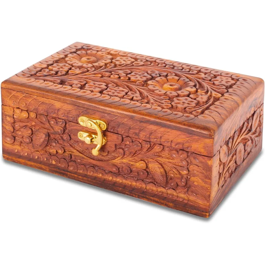 

Handmade Wooden Jewelry Box Organizer Wooden Trinket Keepsake Jewellery Storage Box Vintage Box Multipurpose Organizer Chest Gr