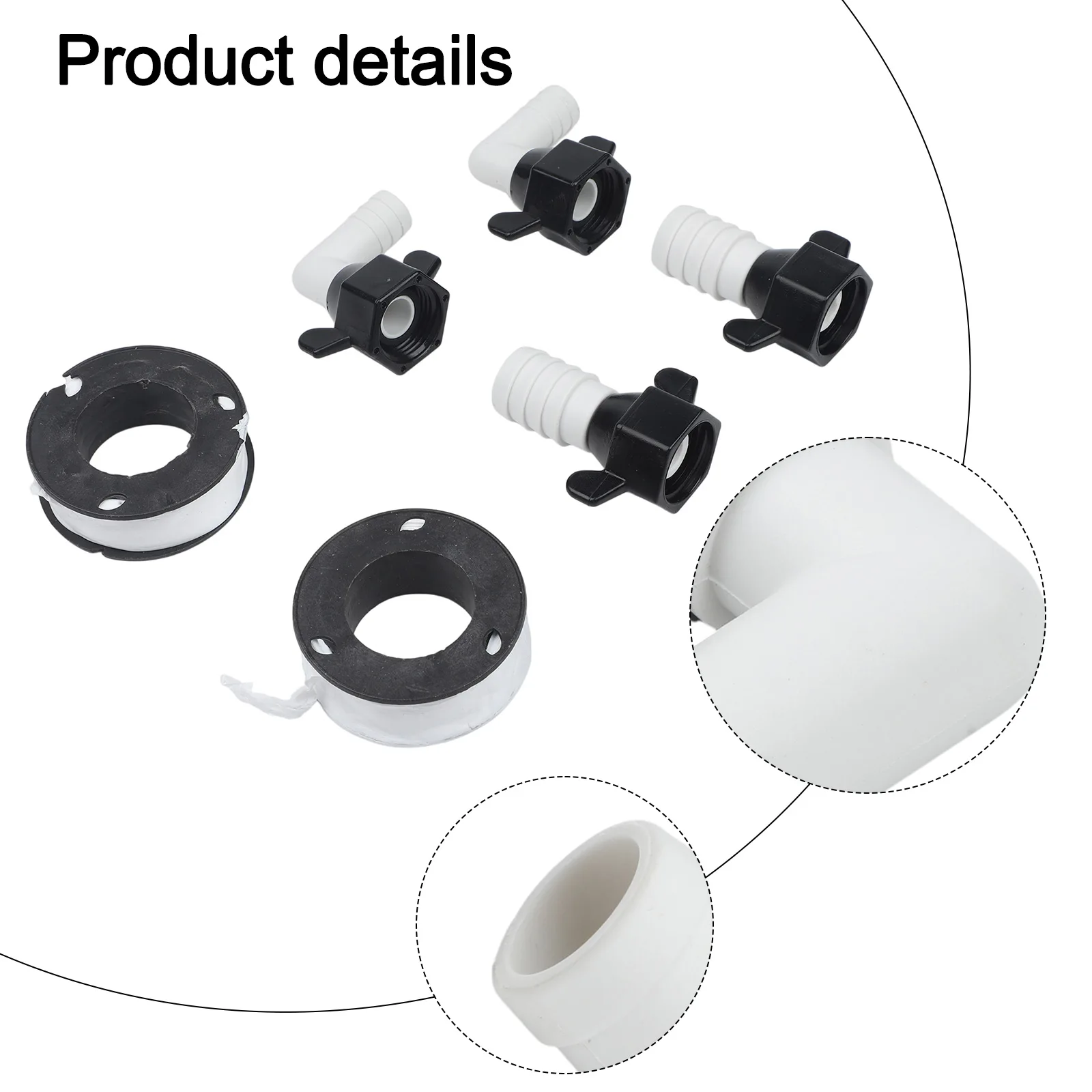 

Barb Elbow Swivel NPT Barb Elbow Adapter 360-degree Rotation Heat-resistant Flexible Installation Leakproof For Water Pumps