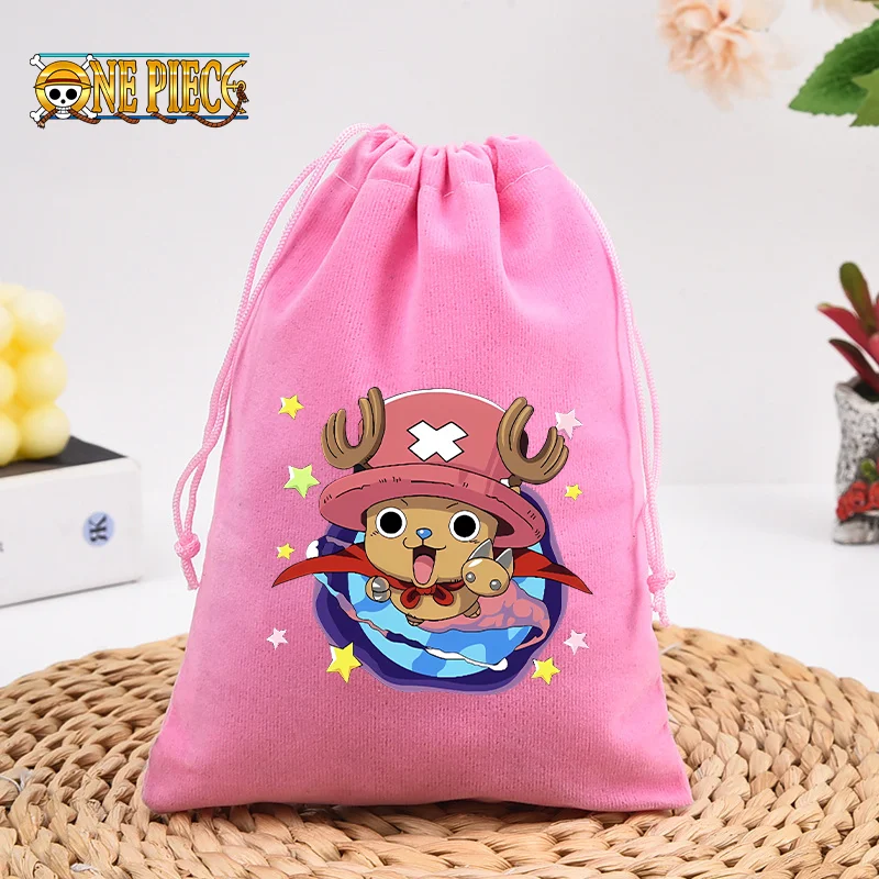 One Piece Large Drawstring Backpack Convenient Pattern Pouch Printing Character Capacity Portable Animated Kids Candy Bag Pouch