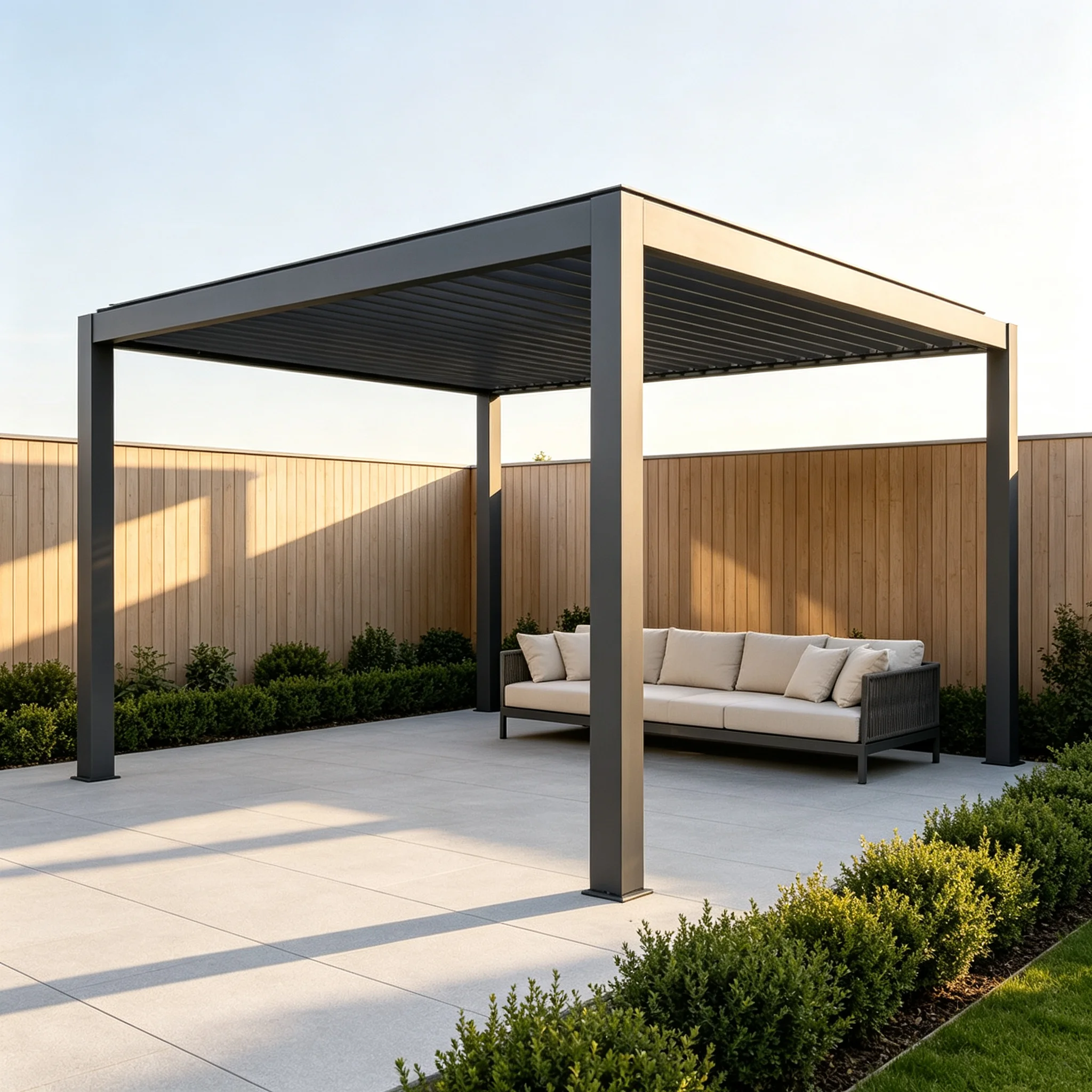 Powder Coating Swimming Pool Rust Prevention Pavilion Outdoor Party Aluminum Alloy Gazebo with LED Lighting High Quality Pergola