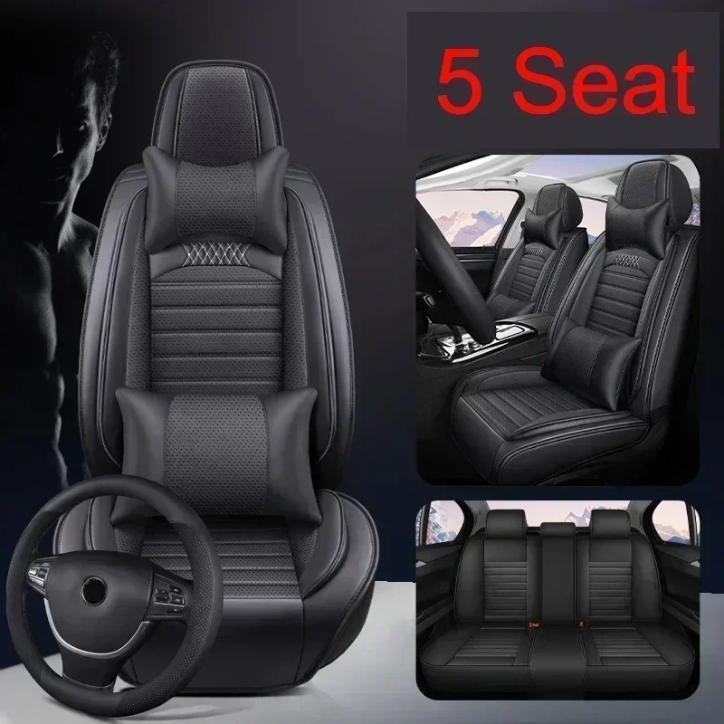 Full Coverage Artificial Leather Car Seat Cover for TOYOTA Auris Avensis Crown 4Runner Harrier FJ Cruiser Mark X Car Accessories