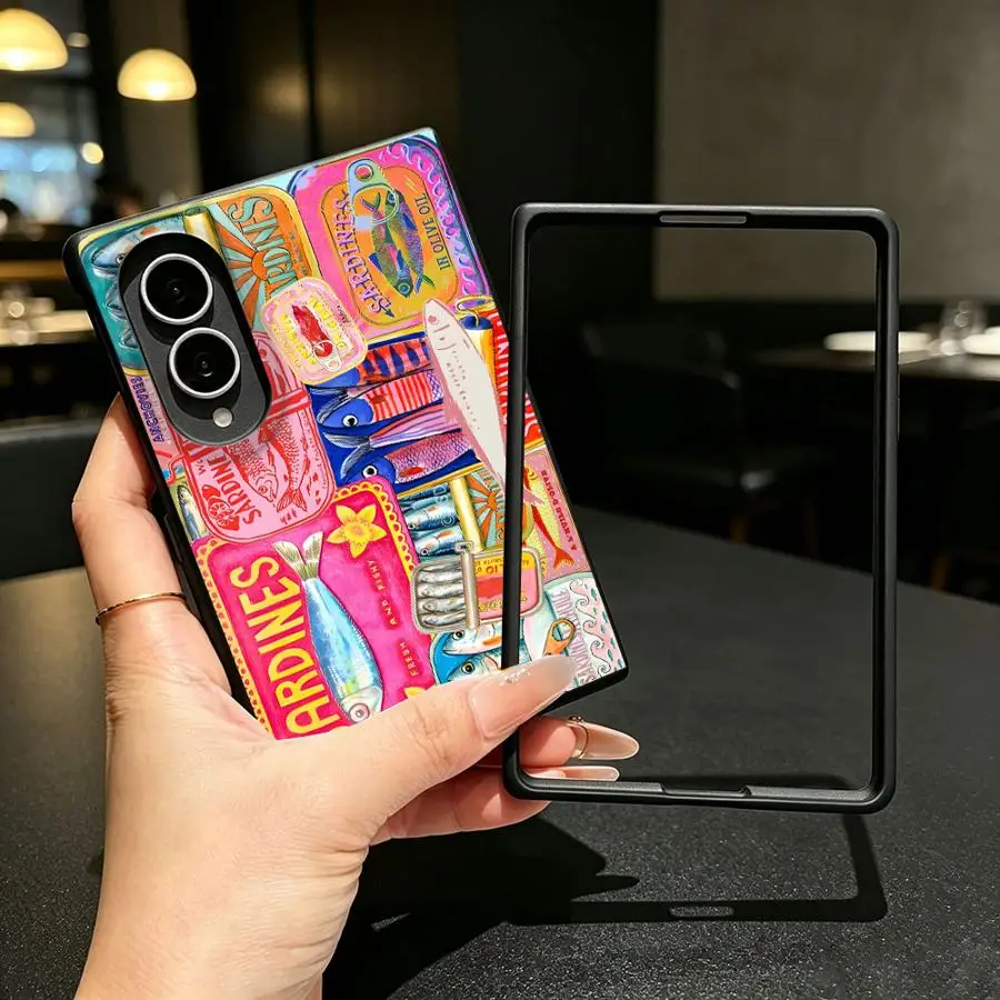 Cartoon Creative Fish Case for Samsung Galaxy Z Fold 8 ZFold Wide ZFold8 Z Fold8 Wide Luxury Phone Cover