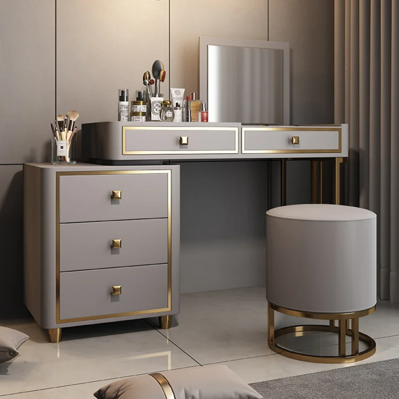 Makeup Storage Dresser Nordic Chair Luxury Mirrors Bedroom Dressing Table Cabinet Modern Meuble Coiffeuse Bedroom Furniture