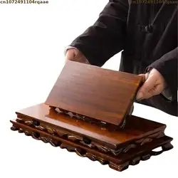 Wooden Tea Set Pedestal Stand - Flower Base Vase Display Shelves for Bonsai Plant Candy Table Decorative Figurine Pot Holder
