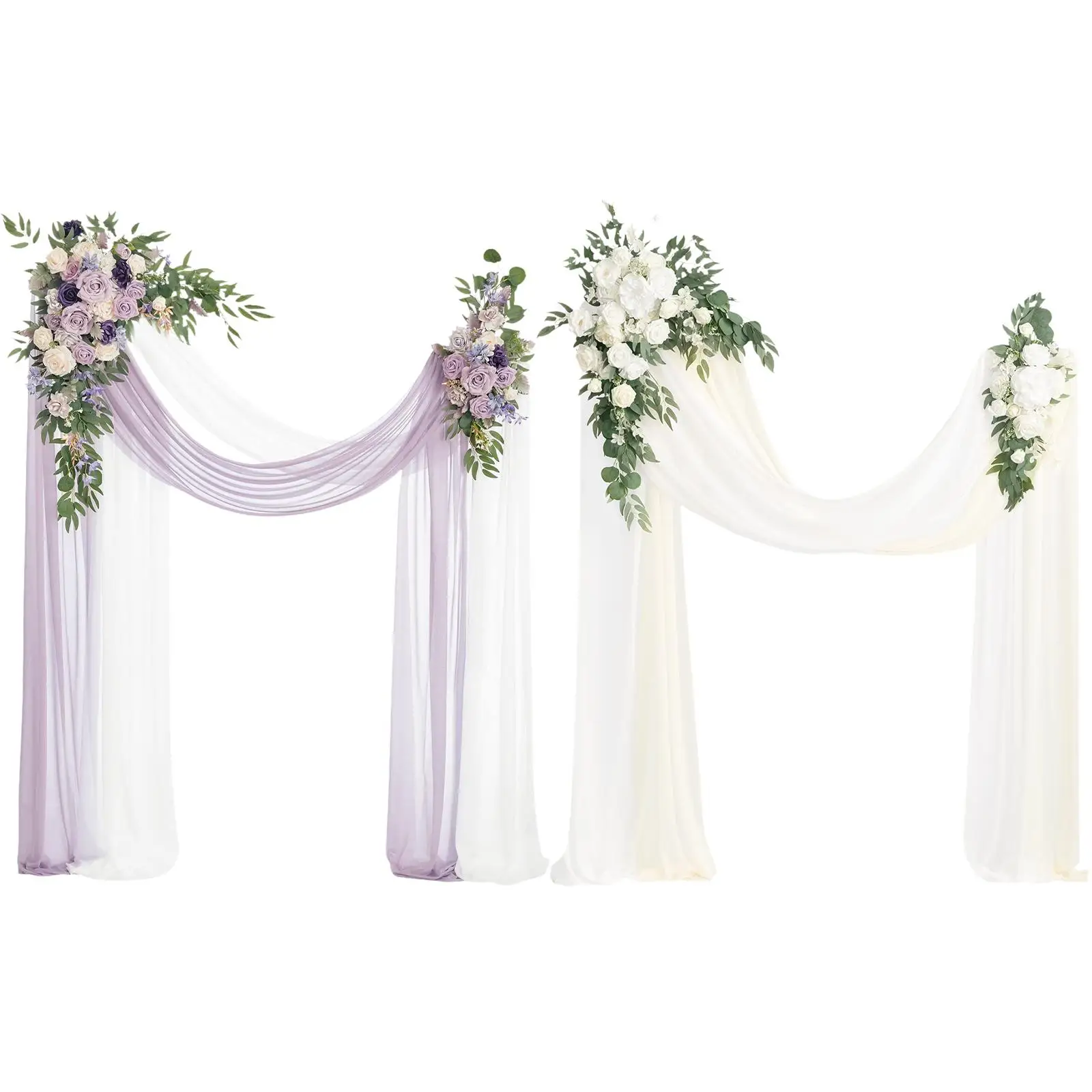 

Artificial Wedding Arch Flowers Kit with Arch Drape Artificial Flower Swag for Party Table Front Door Wedding Arch Reception