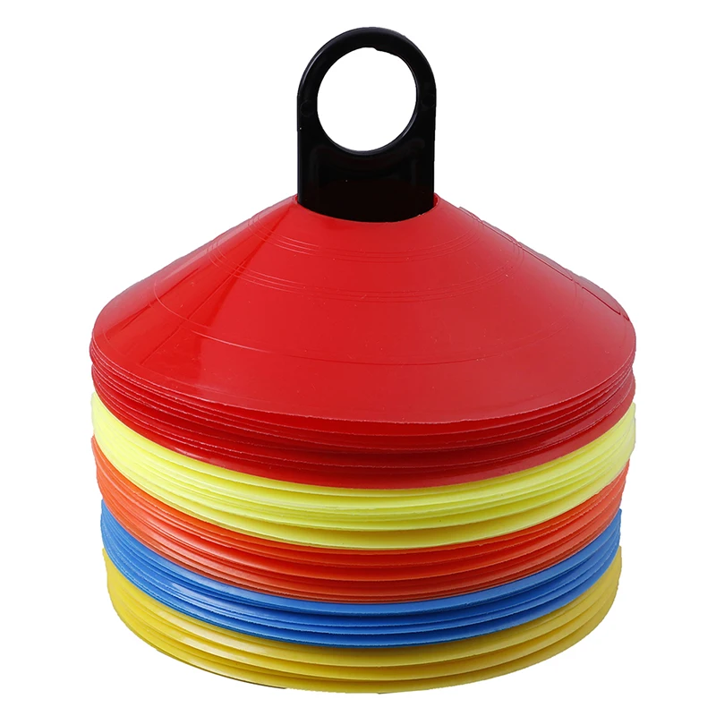 10pcs/set  Soccer Discs Bucket Marker Training Sign Flat Cones Marker Discs