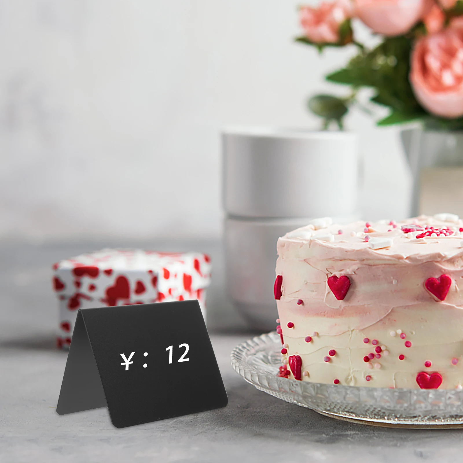 

1 Set Of Handwritten Price Signs L Shaped Base Tabletop Chalkboard Message Board For Shop Home Coffee Desk Display Erasable