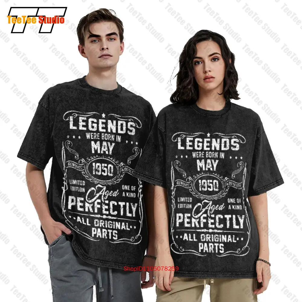 تي شيرت Legends Born In May 1950 71th هدية عيد ميلاد عتيقة كبيرة الحجم RC1G