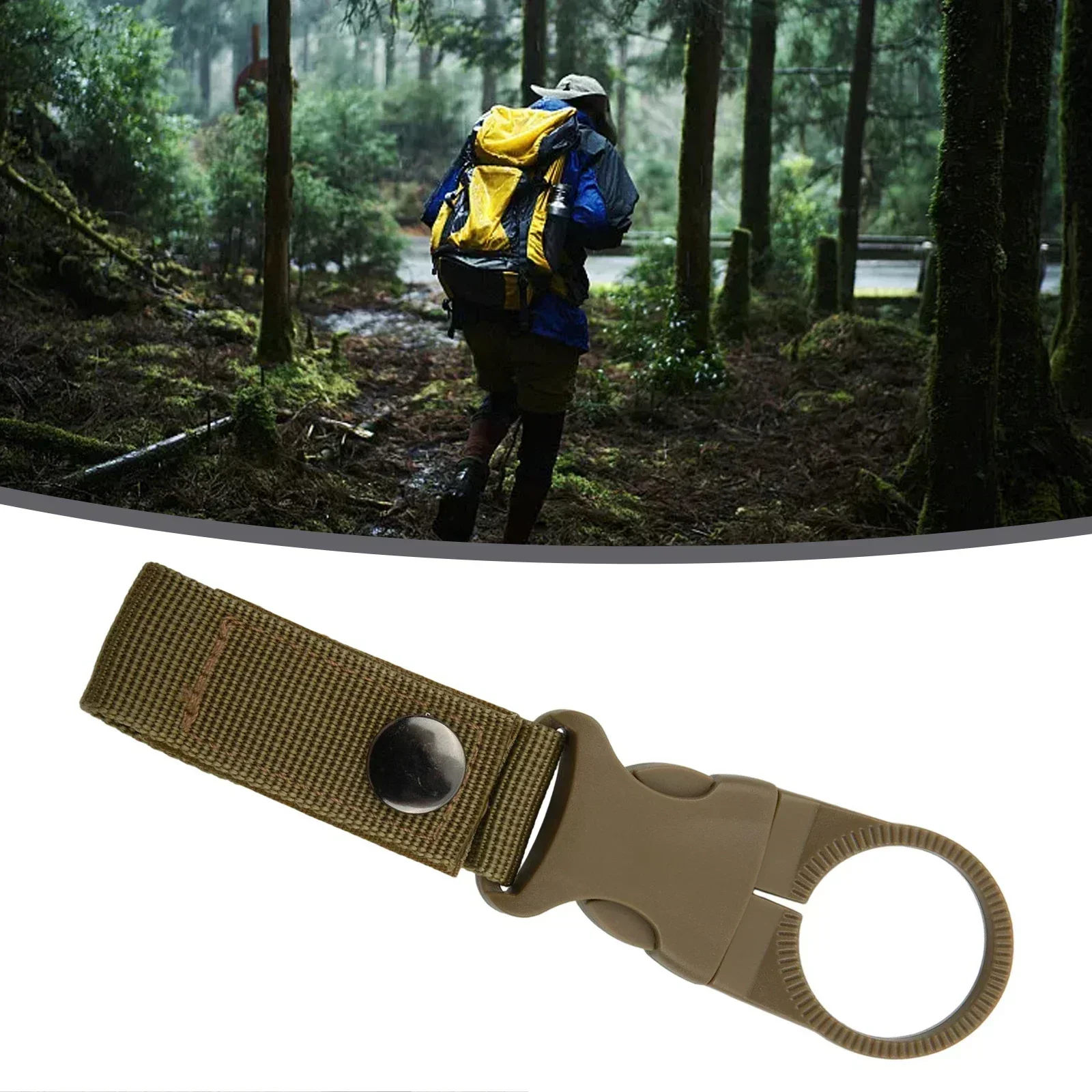 Wasserflasche Schnalle Flaschenhalter Flaschenhalter Clip für Rucksack Aufhänger Haken Wandern Halter Nylon Outdoor Camping