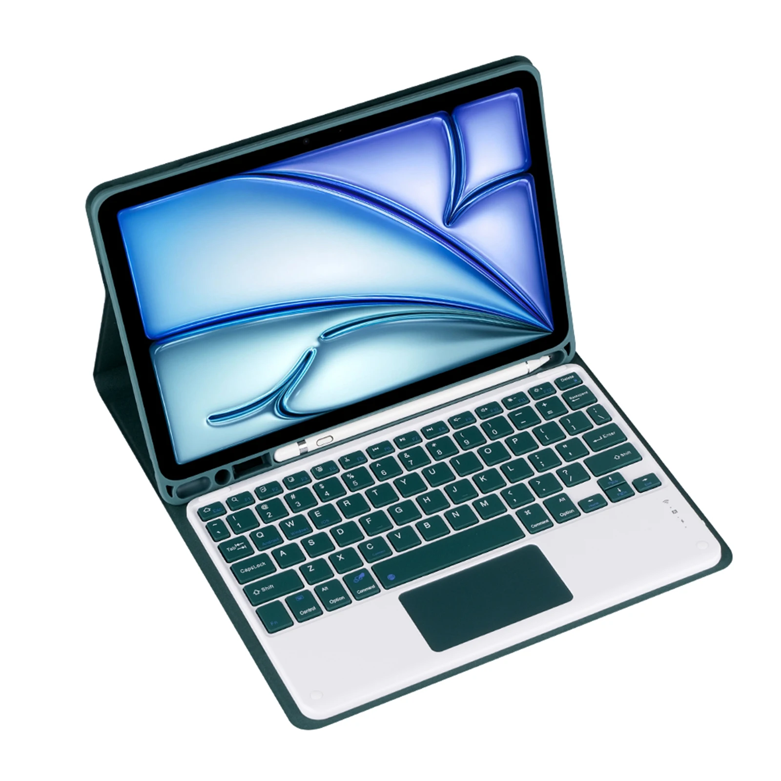 حافظة لوحة مفاتيح بإضاءة خلفية لاسلكية قابلة للإزالة مغناطيسية لهاتف سامسونج جالاكسي تاب A7 10.4 بوصة SM-T500/T505 غطاء لوحة المفاتيح والماوس