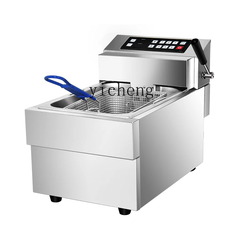 Tqh Electric Fryer Computer Version Large Capacity Fried Dough Sticks Machine High Power Smart Hamburger Fried Chicken Pot