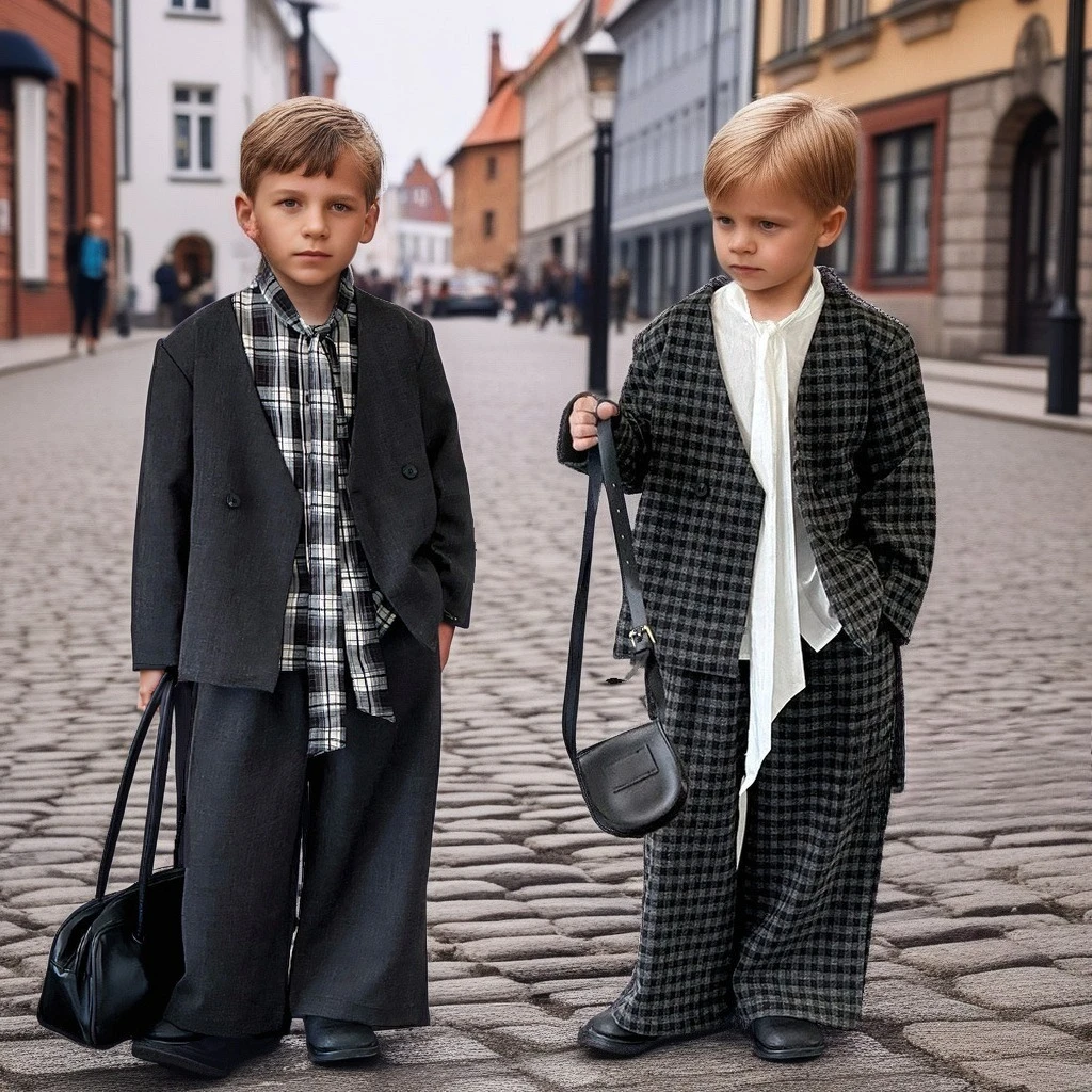 

Autumn Boys Plaid Suit Casual Fashion Children's Blazer Set School Teens Kids Outfits Wedding Party Show Performance Costume
