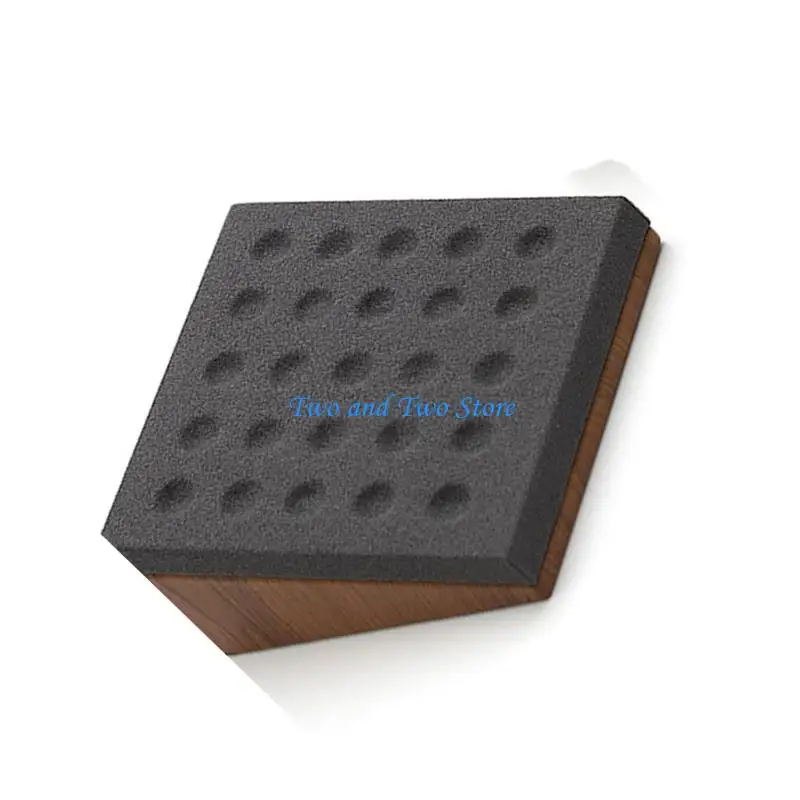 Pameran Batu Permata Kayu HX6F Stand Natural Finish untuk Presentasi Perhiasan