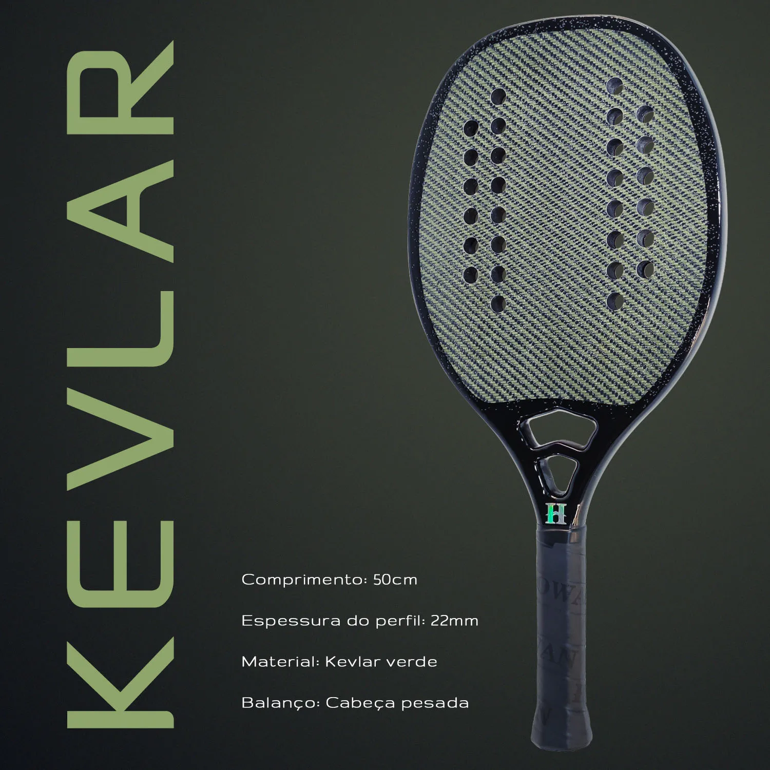 HOOWAN Beach Tennis Racket Kevlar 3K Carbon Fiber Rough Face Professional Racket Beach Tennis with Bag