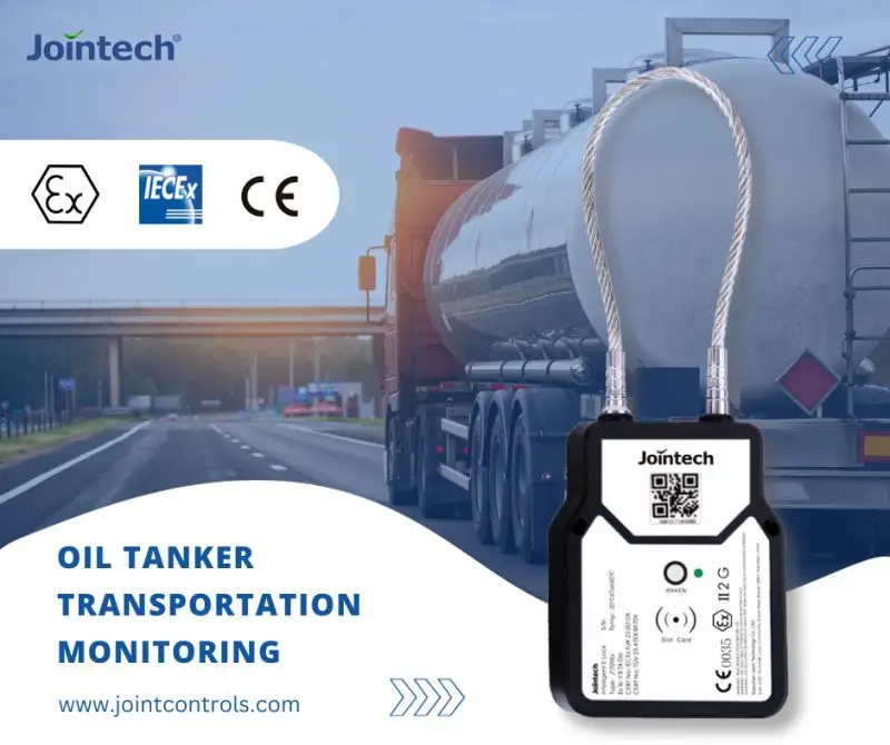 Jointech JT709 IEC Ex  ATEX Intrinsically Safe RFID Lora BLE Oil Gasoline Tanker Truck Tracking Electronic Seal Lock