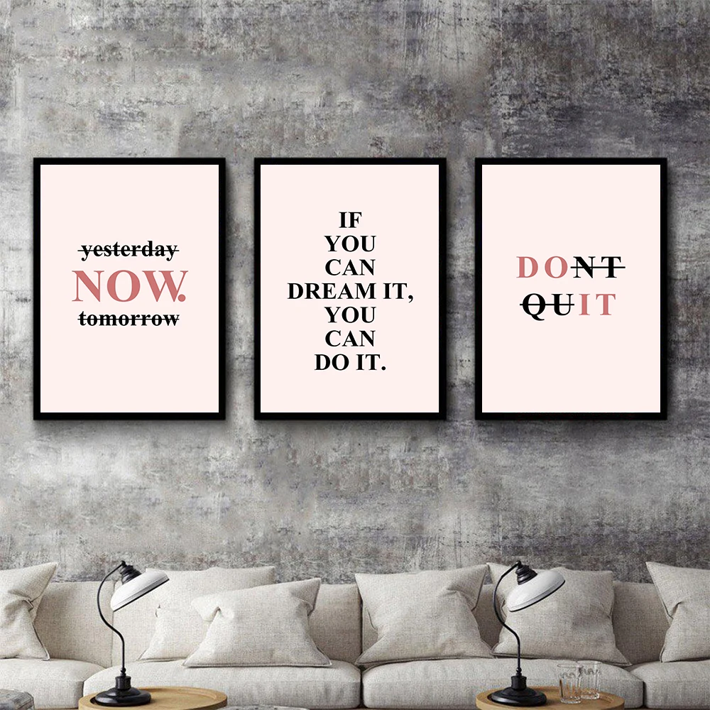 Office Decor Wall Art Motivational Phrases Poster Inspirational Quotes Canvas Words Poster Canvas Print Painting Modern Pictures
