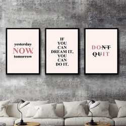Office Decor Wall Art Motivational Phrases Poster Inspirational Quotes Canvas Words Poster Canvas Print Painting Modern Pictures