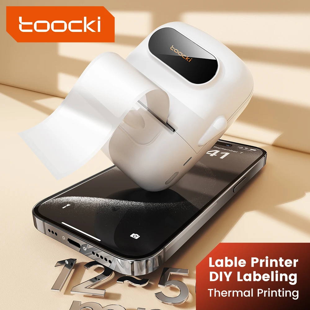 

Toocki Portable Label Printer Bluetooth Android Mini Thermal sticker paper DIY Labeling 12mm-50mm Five-proof 1200mAh