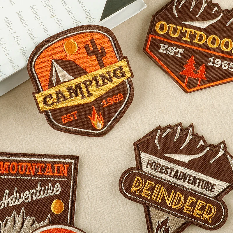 9 teile/los Patches Für Jacken Outdoor Kleidung Eisen Auf Gestickte Buchstaben Aufkleber Pack Abzeichen Nähen Thermoadhäsive Applikation Mochila – Detail 3