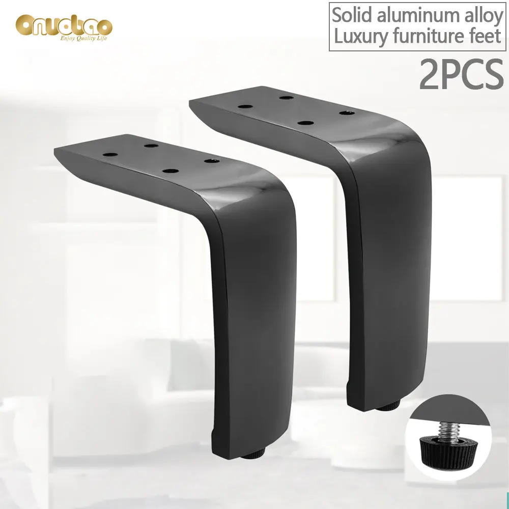 

2PCS Aluminum Alloy Thickened Sofa Foot Hardware Foot Support Leg Bathroom Kitchen Cabinet Solid Foot Furniture Legs Accessories