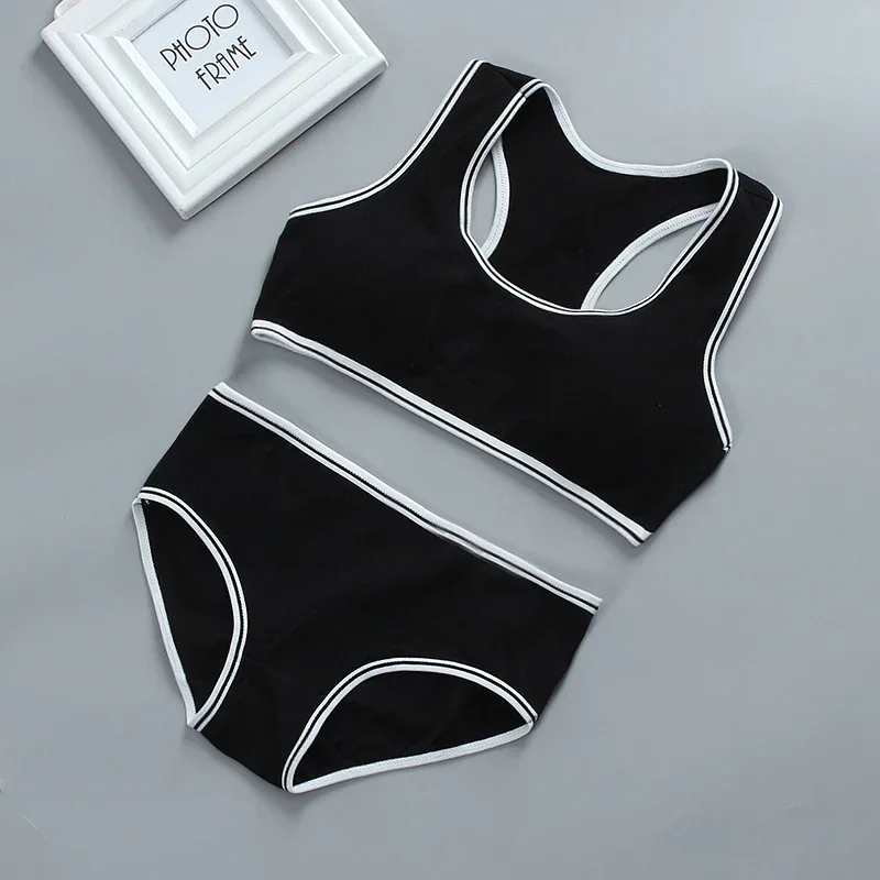 

Teenager Girls Training Bra Underwear Puberty Student Panties Set 8-14Years