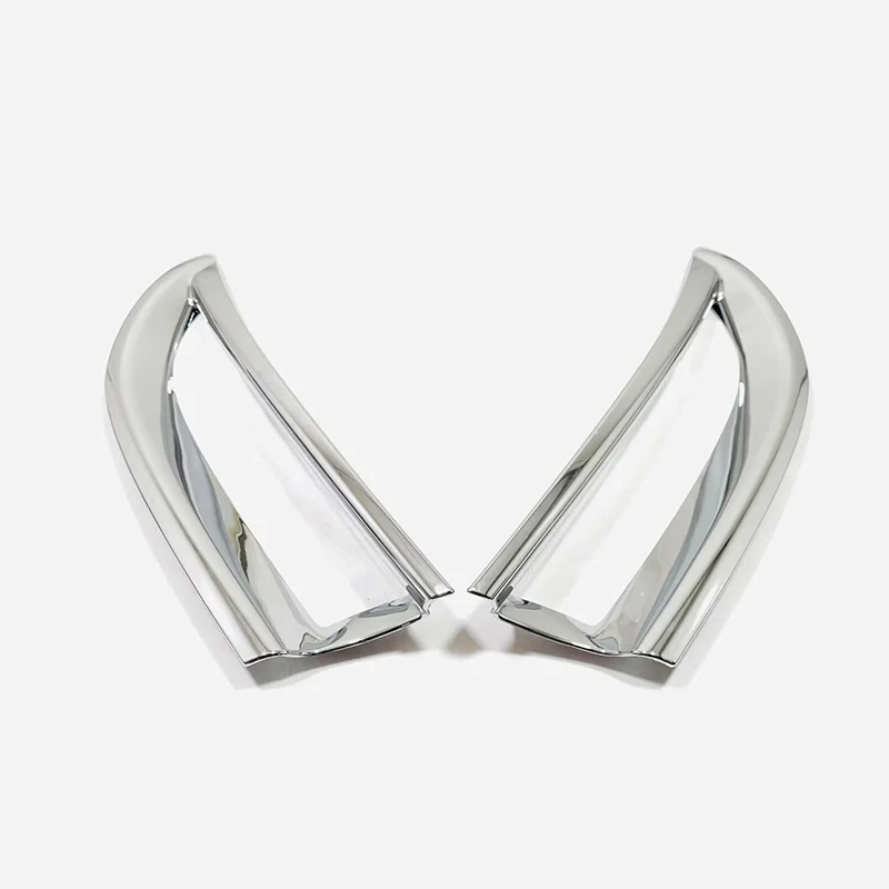 High quality For Honda CRV CR-V 2012 2013 2014 ABS Chrome back tail rear fog light lamp frame parts Car detector cover trim 2pcs