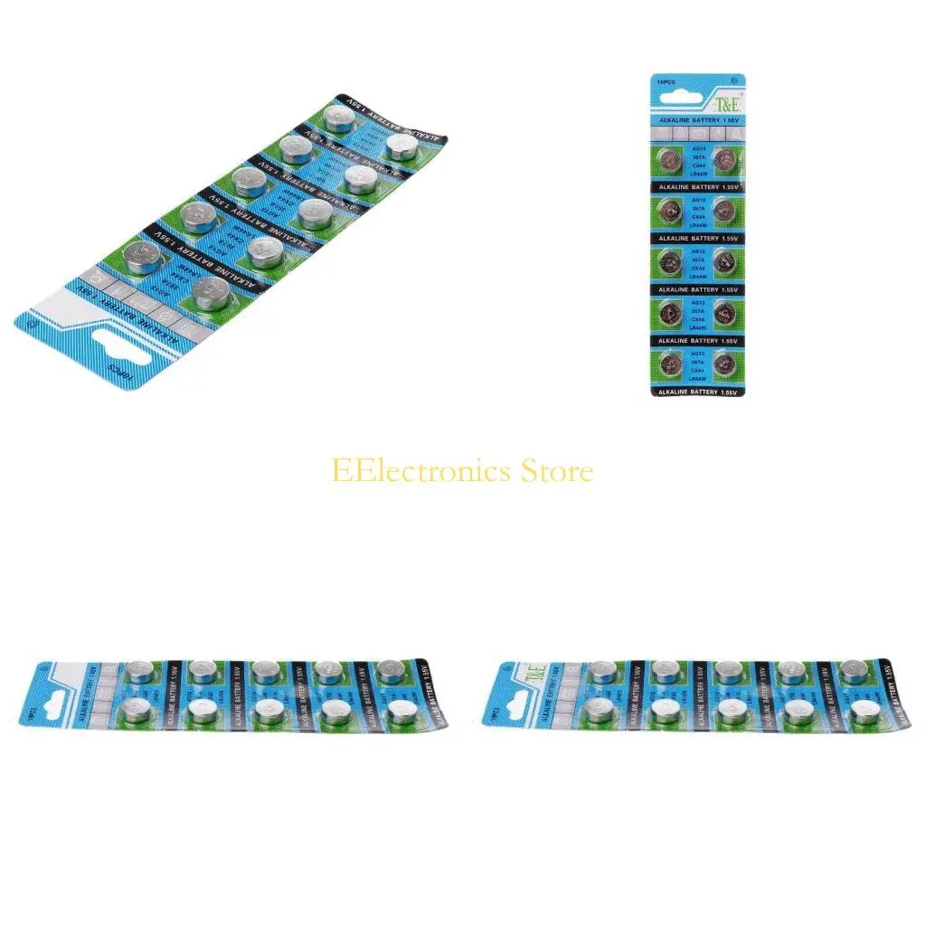 B03C 10 unids/set AG13 pila botón A76 LR44 357A S76E G13 1,55 V pilas alcalinas botón