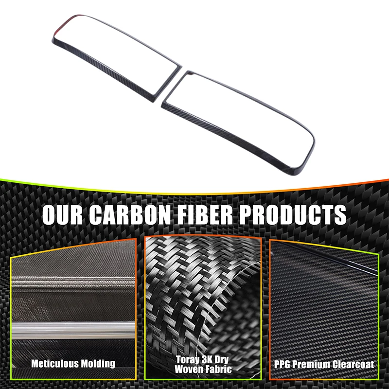 Real Carbon Fiber Car Rear Light Taillight Frame Trim Sticker For Mercedes Benz G-Class G500 2019-2025Car Accessories