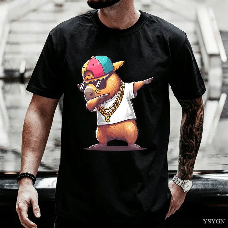 Sad Is Temporary Swag Is Forever Graphic T Shirts for Woman Man Casual Short Sleeve Humor and Trendy Animal Printed T-shirt Tops