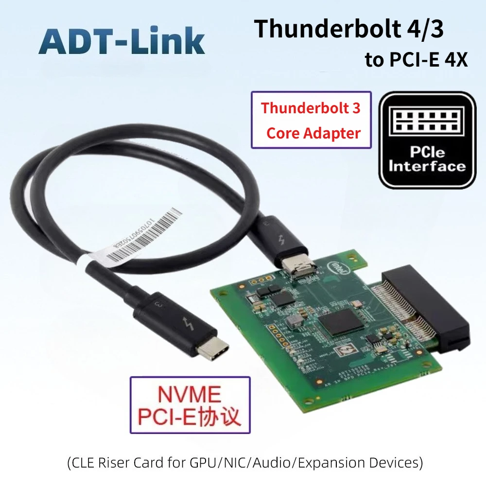 

Thunderbolt 3 to PCIE4X Board External Video Card Display Card USB4 Chip Extension Dock Thunderbolt3/4 SSD PCI-E To USB3.1 USB-C