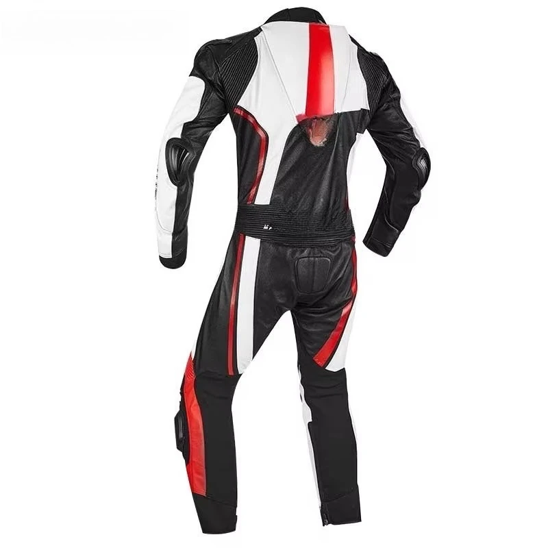 Feher One-piece Leather Racing Suit Motorcycle Riding Suit Competitive Track Motorcycle Suit Male Anti-fall Heavy Machine