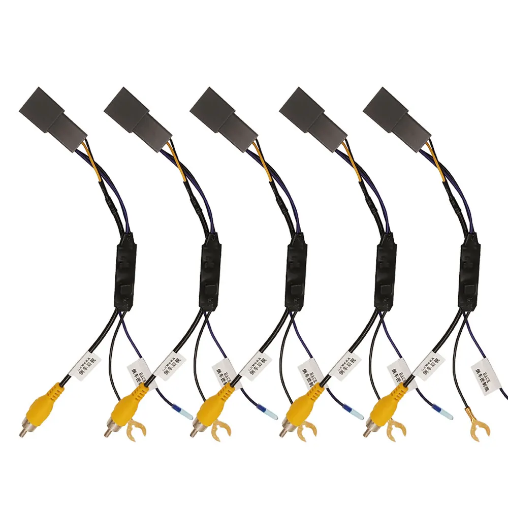 5pcs 8Pin For Honda Fit Greiz City Original Factory Auto Camera Video Output Car Reverse Camera Output Video Adapter Cable