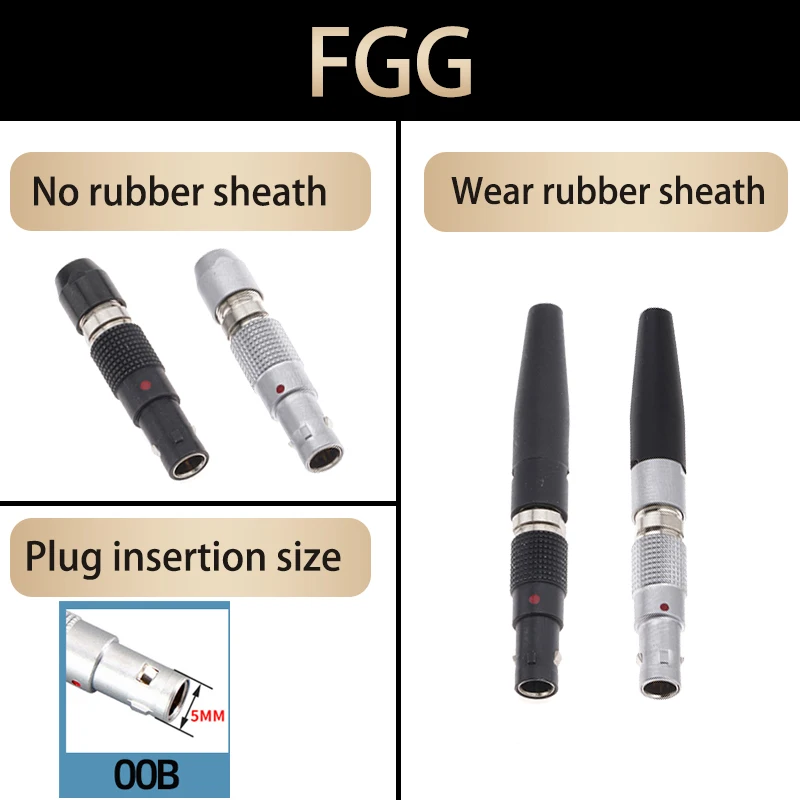 00B FGG FHG aviation metal male plug 2 3 4 5 6-pin push-pull self-locking connector