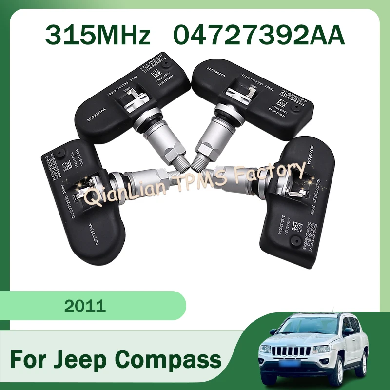 

04727392AA 1/4pcs Tire Pressure Monitoring System For Jeep Compass 2011 Patriot 2011 315MHz TPMS Tyre Pressure Sensor