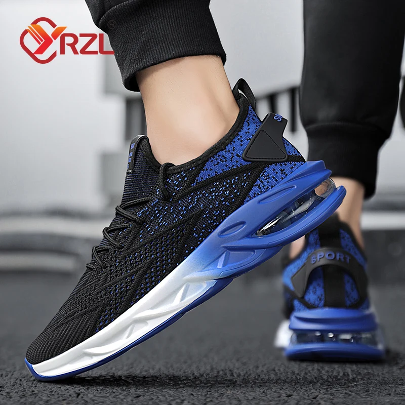 

YRZL Running Shoes Men Breathable Mesh Sneakers Comfortable Non Slip Lightweight Gym Slip on Outdoor Sports Shoes for Men