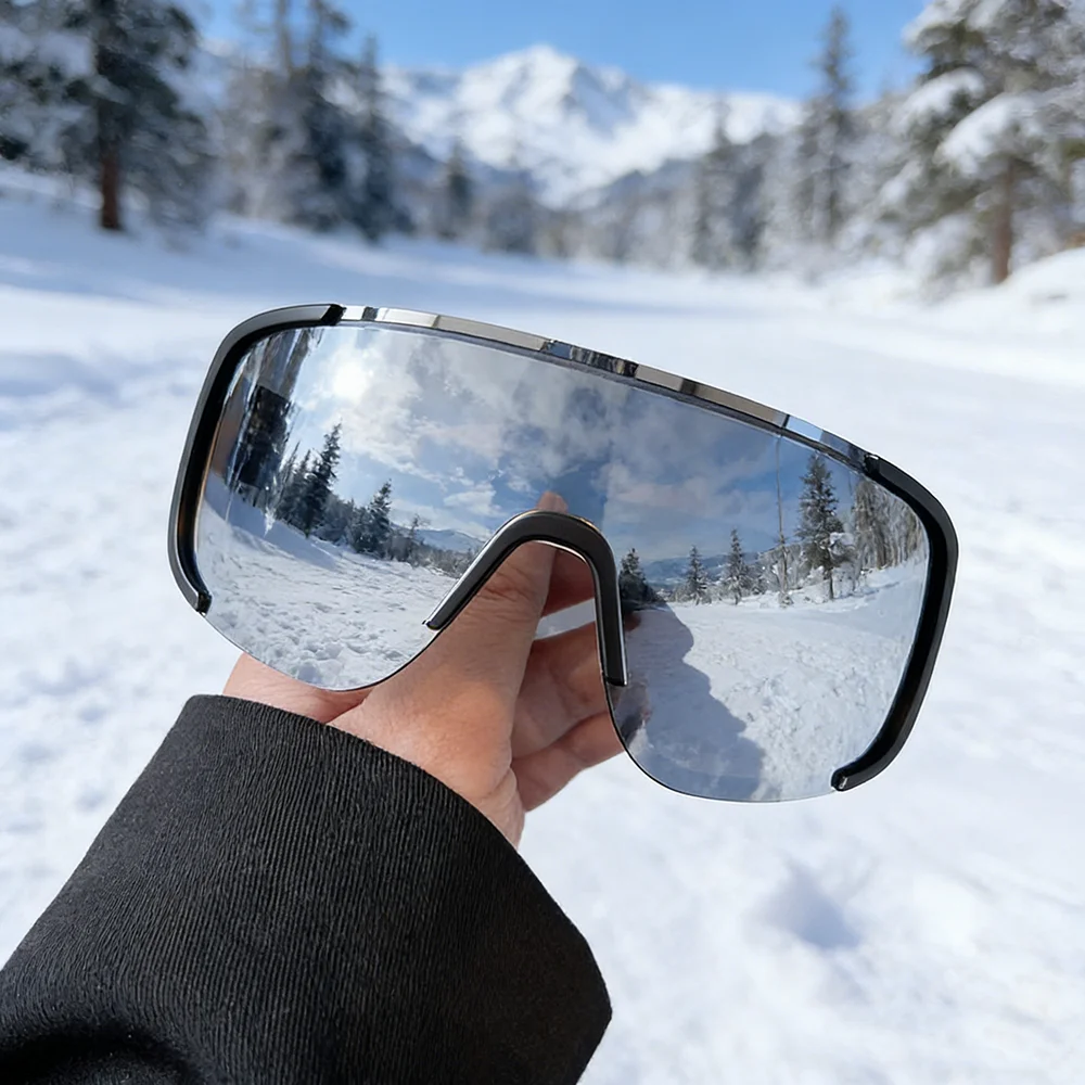 Neue Y2K-Stil Radfahren Sonnenbrille winddichte Brille für Männer Frauen Retro-reflektierende Folie Objektiv Straßenreiten Sportbrille