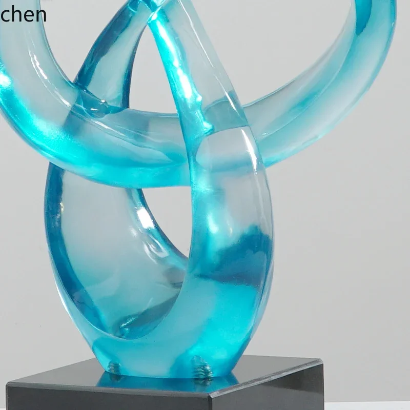 YFY  Modern Simple Sculpture Crafts Home Furnishing Living Room TV Cabinet Desktop Decoration Ocean Wave Resin Ornament