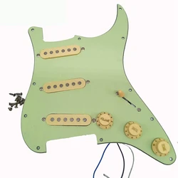 Mint Green Loaded Electric Guitar Pickguard Prewired Pickguard With Wilkinson Pickups For Electric Guitar Accessories