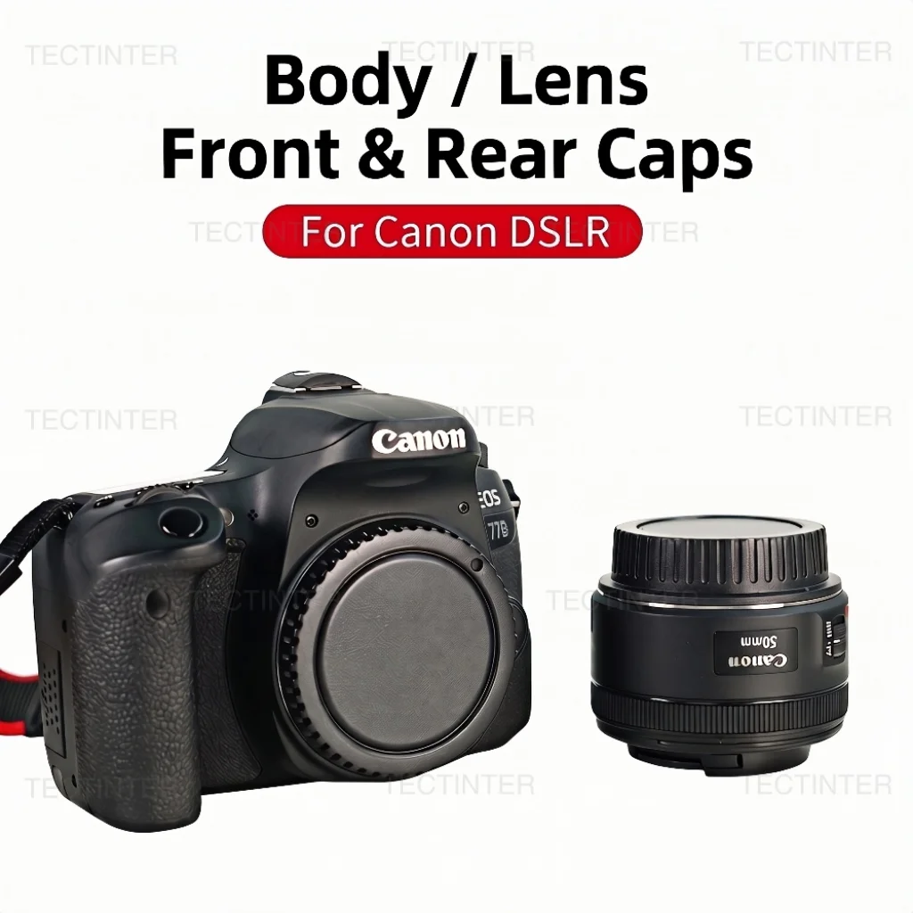 Camera Body Cap + Rear Lens Cap for Canon & Nikon Protector Cover Case Set Replacement for Camera Accessories