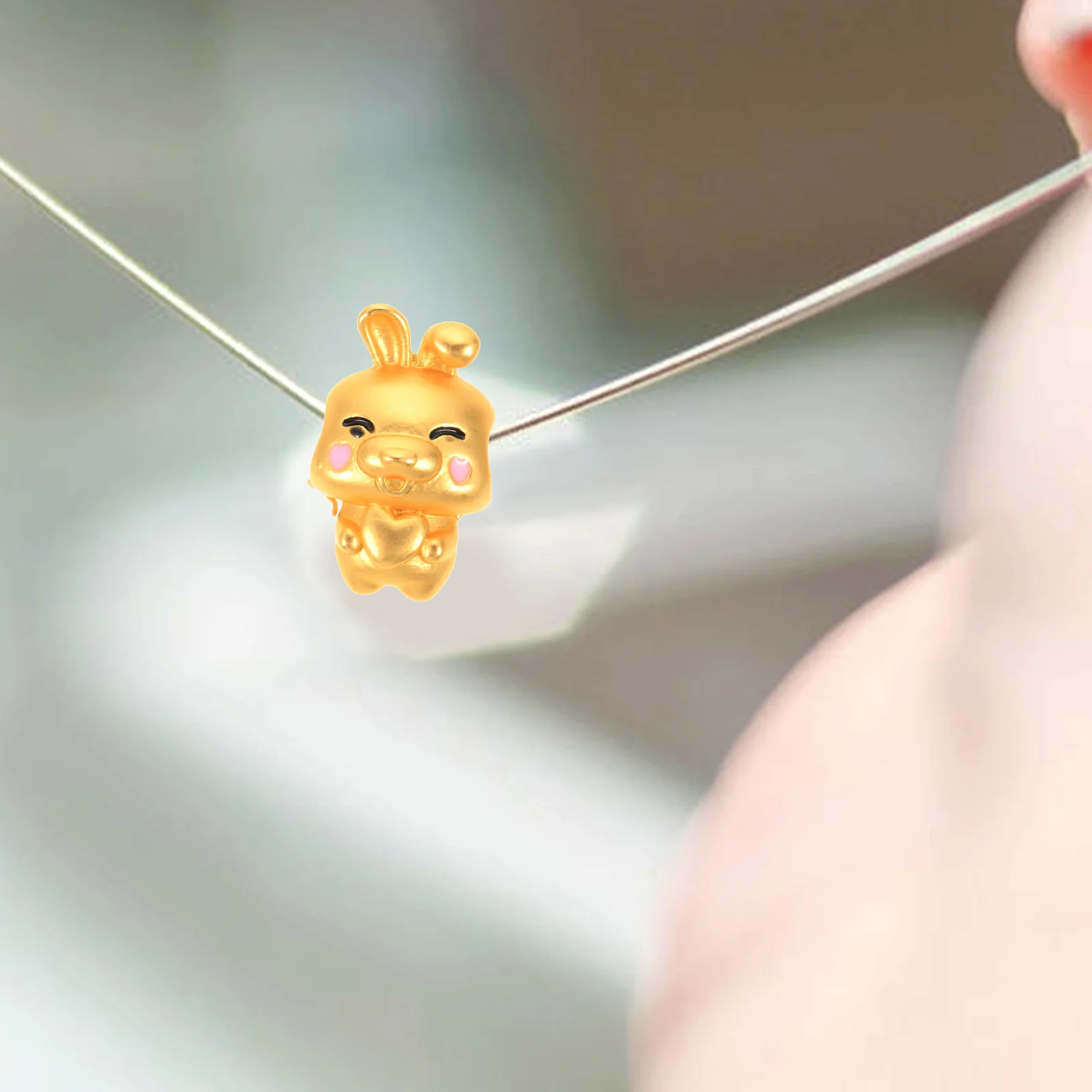 

Alloy Rabbit Beads Necklace Charm DIY Jewelry Making Supplies Bunny Spacer Loose nament H made Crafts Project Accessories