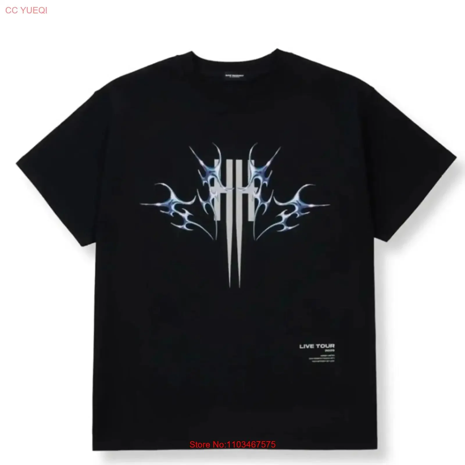 NOVO Lançamento: Camiseta GazettE GAZ CHROME LOGO Preta Visual Rock Vintage Lavada, Roupa Designer Versátil Masculina