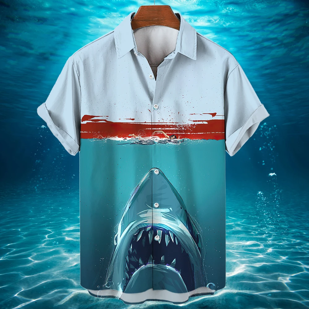 Chemise Hawaïenne à Manches Courtes pour Homme, Imprimée en 3D, Vêtement Tendance, de Haute Qualité, pour la Plage, 2023