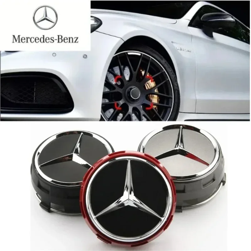 I 4 coprimozzo ruota da 75 mm sono adatti per il nuovo Mercedes-Benz A/B/C/E/S C200L W166 W163 W221 W246 W251 W253 GLC GLK CLA