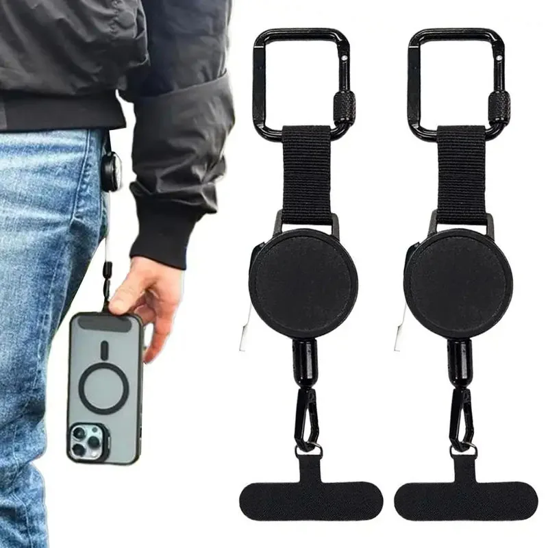 

1/2pcs Retractable Anti-Theft Phone Holder Smartphone Safety Lanyard Anti-Drop Harness Hiking Cycling Climbing Cellphone Lanyard