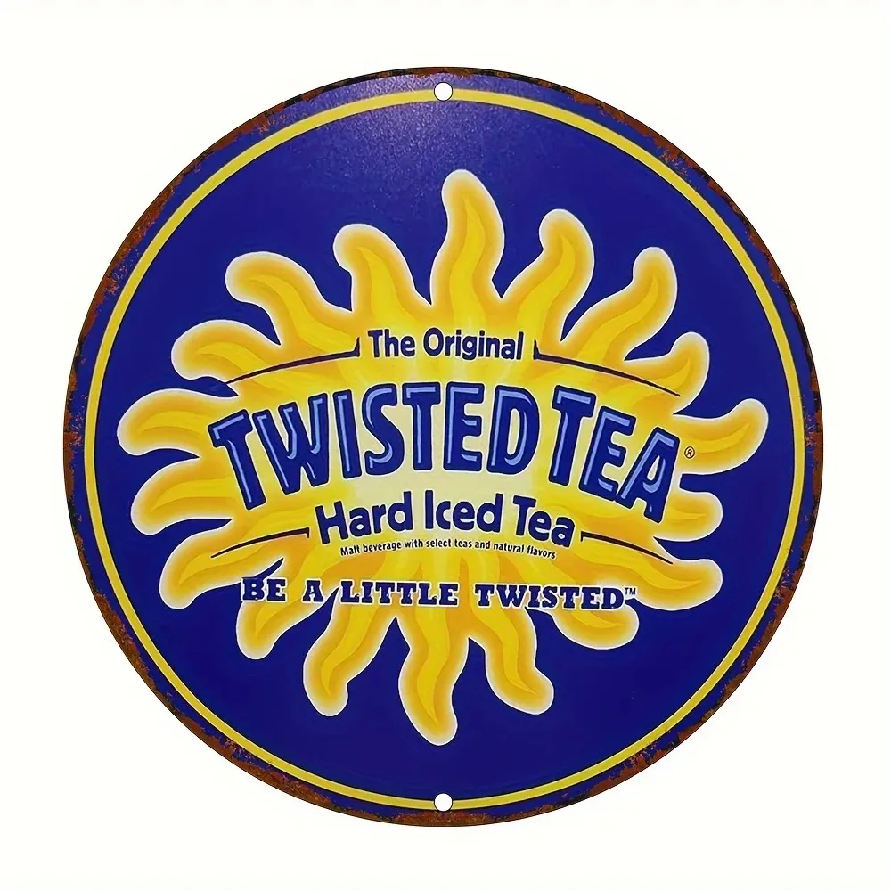 

ALUTEATWIST "Twisted Tea Sign" | "Classic Refreshment" Decor | Aluminum Wall Art