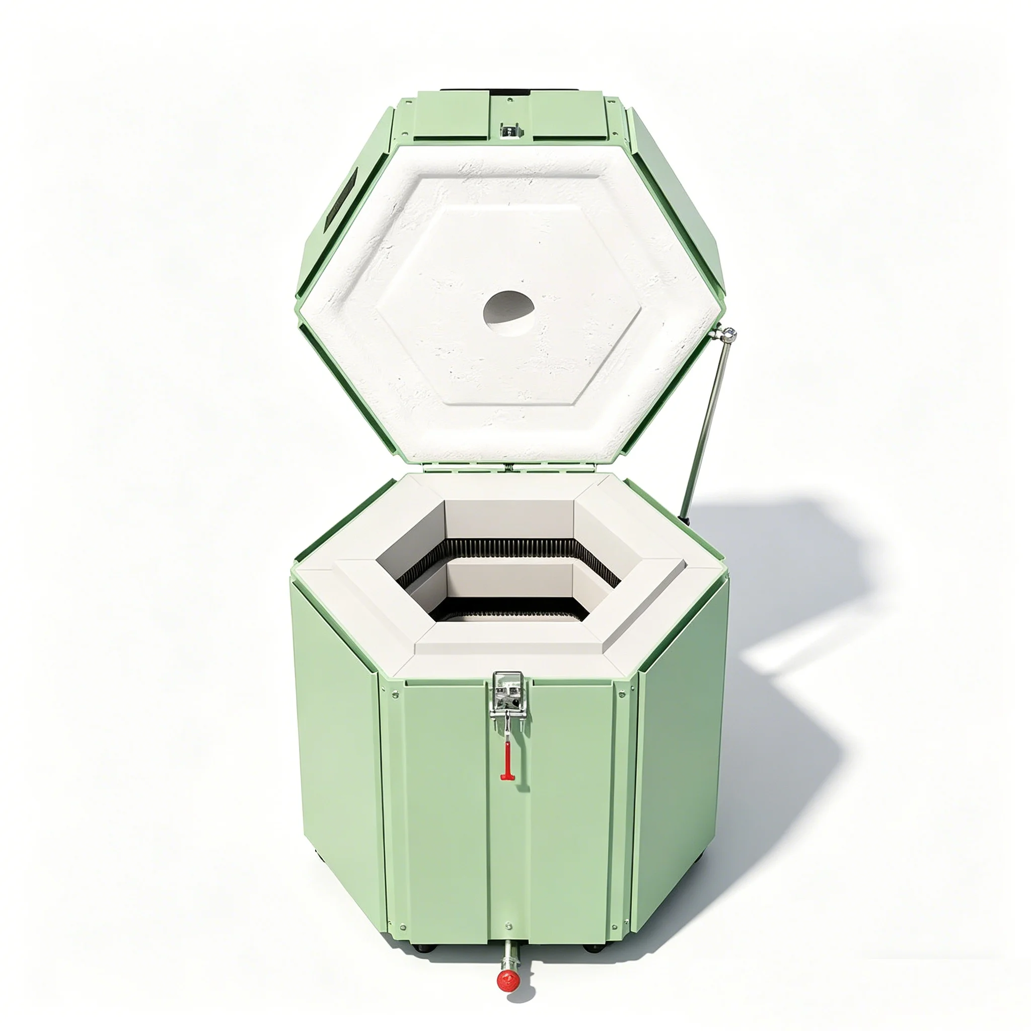 Top Loading Electric Ceramic Kiln 7-Side Surround Resistance Heating Pottery Furnace Energy Saving Ceramic Glaze Firing Kiln