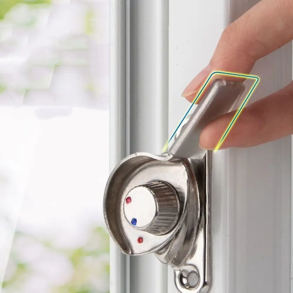 Safety Anti-theft Sliding Door Window Double-sided Household Crescent Lock Hardware Accessories Insurance Buckle Window Lock