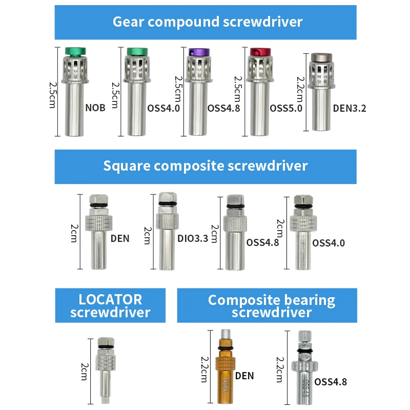 Dental Implant Torque Wrench Screwdriver For Multi Unit Straight Screw Abutment Outer Driver Locator Dentium Port