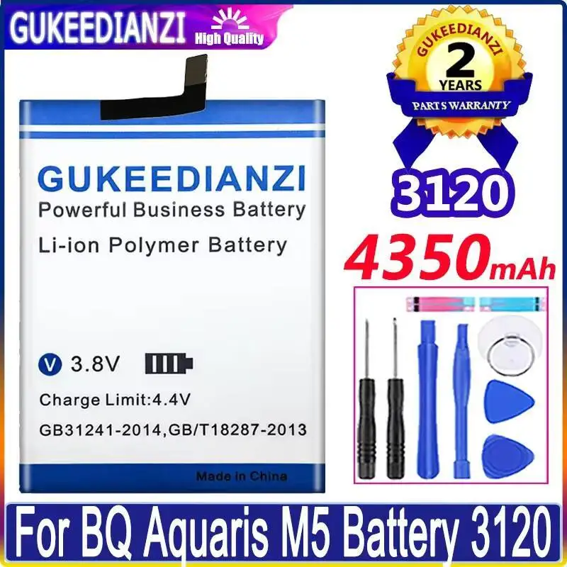 

Premium Replacement Mobile Phone Battery For BQ Aquaris M5 3120 4350Mah Lightweight